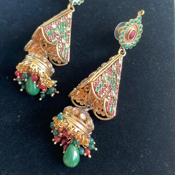 Antique Indian Earrings - Picture 2 of 4